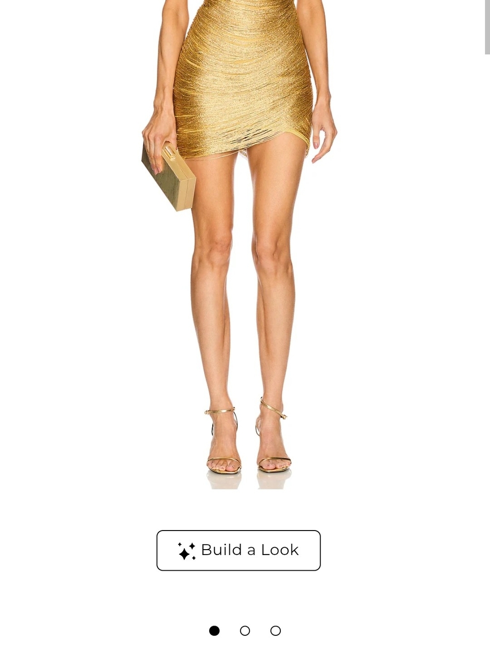 REVOLVE Gold Metallic Mini Dress